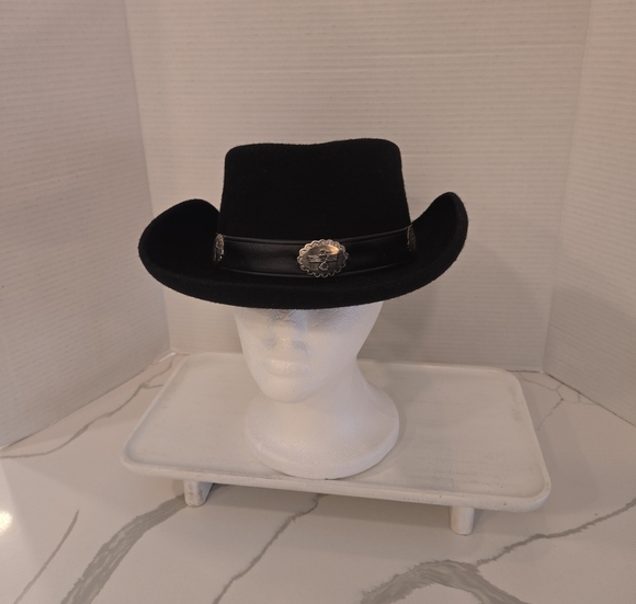VTG Sears & Roebuck 100% Wool Felt Gambler Cowboy Boho Festival Hat main image 9